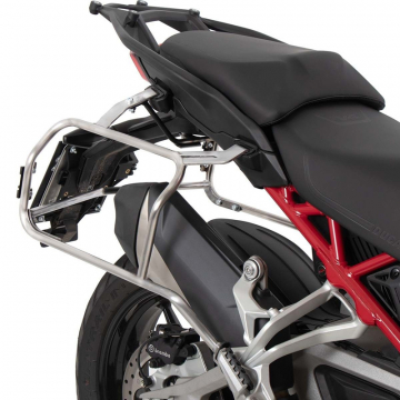 view Hepco & Becker 651.7614 00 22-00-40 Cutout Side Carrier, Silver for Multistrada V4 '21-