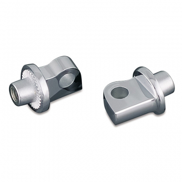 view Kuryakyn 8883 Non-Pivoting Splined Male Mount Adapters, Chrome for OEM Peg Harley