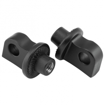 view Kuryakyn 8898 Splined Adapter / Pegs Mounts, Black for OEM Peg Harley