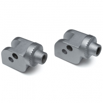 Kuryakyn 8903 Splined Adapter Mounts, Silver for Front/Rear OEM Peg Ducati