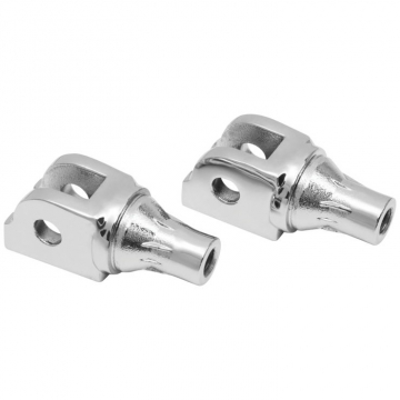 Kuryakyn 8947 Tapered Adapter / Pegs Front Mounts, Chrome for OEM Peg Harley