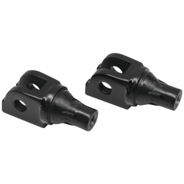 Kuryakyn 8948 Tapered Adapter / Pegs Front Mounts, Gloss Black for OEM Peg Harley