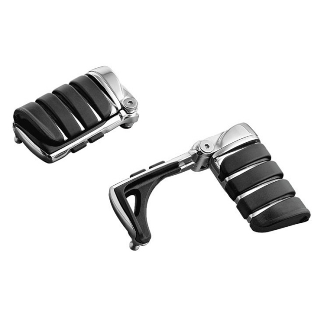 kuri 页 Kuryakyn 4446 Switchblade Tapered Footrests, Chrome