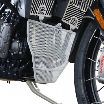 view R&G DG0043SI Exhaust Header Pipe Grill, Silver for Triumph Tiger 900 Base (2020-2023)