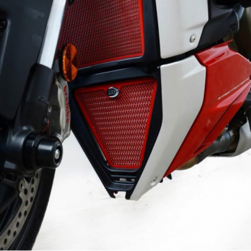 view R&G OCG0033RE Oil Cooler Guard, Red for Ducati Panigale V4, V4S and Speciale (2017-)