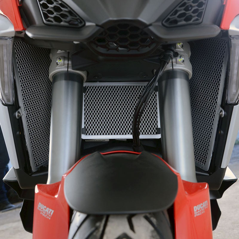 R&G RAD0269BK Radiator Guards, Black for Ducati Multistrada V4