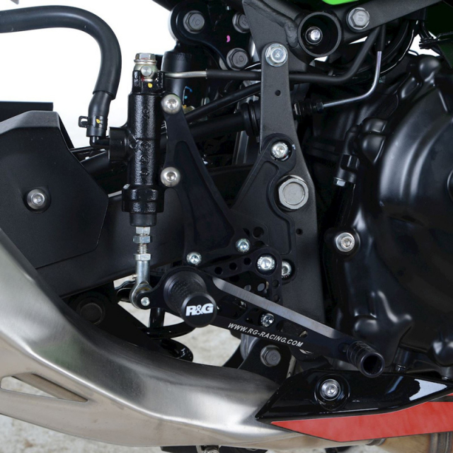 R&G RSET39BK Adjustable Rearsets for Kawasaki Ninja 250 / 400