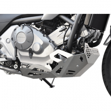 view Zieger 10001971 Skid Plate, Silver for Honda NC700 S/X '12-'14 & 750S/X '14-'19