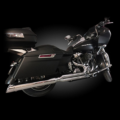 D&D 631Z-32 Diablo Gato 2:1 Exhaust, Chrome for Harley Touring