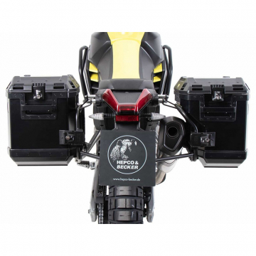 Hepco & Becker 651.7599 00 01-01-40 Xplorer Cutout Side Carrier, Black for Aprilia Tuareg 660