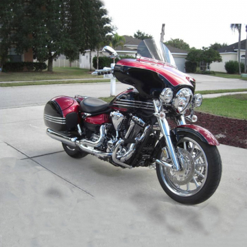 view Reckless Motorcycles Batwing Fairing with Stereo for Yamaha Stratoliner