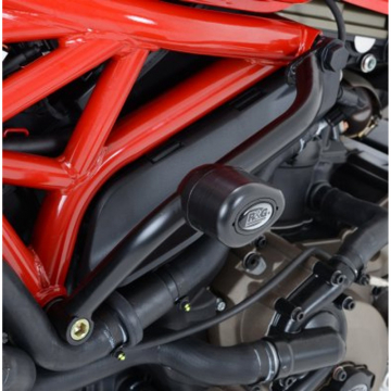 view R&G CP0368WH Aero Style Crash Protectors, White for Ducati Monster 821 / 1200 models