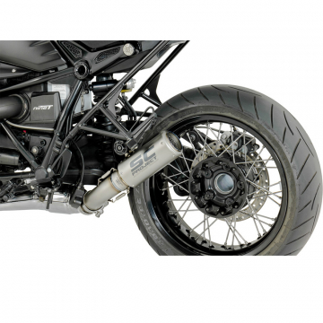 view SC-Project B18-T38T CR-T with Titanium Link Pipe Exhaust for BMW RnineT / Racer '14-'20