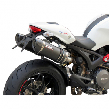 view SC-Project D04-12C Oval Exhaust for Ducati Monster 696 / 796 / 1100 and 1100 S