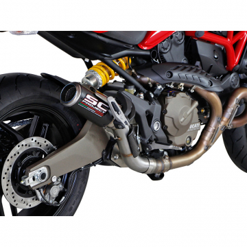 view SC-Project D14-38C CR-T Exhaust for Ducati Monster 821 (2014-2017)