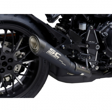 SC-Project H27-T41MB S1 Slip-on Exhaust, Black Titanium for Honda CB1000R '18-