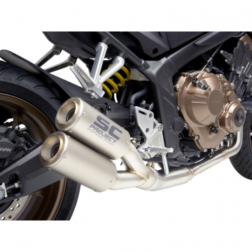 view SC-Project H31-CD38T CR-T Slip-on Exhaust for Honda CBR650R/CB650R (2019-)