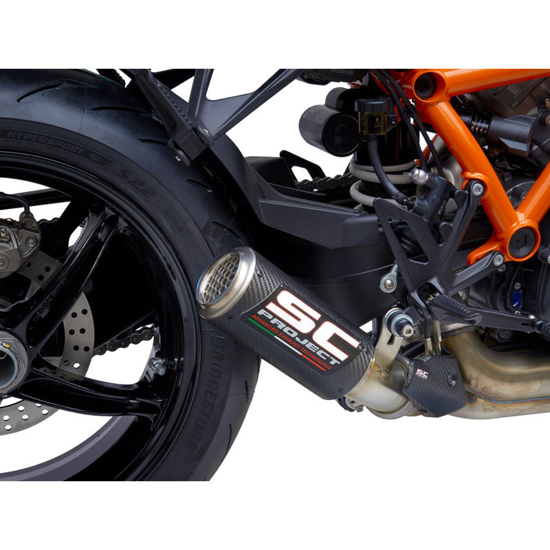 SCProject KTM1638CR CRT Slipon Exhaust, Carbon Fiber for KTM 1290 Super Duke R (2020
