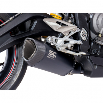 view SC-Project T18-93MB SC1-R Slip-on Exhaust, Black for Triumph Street Triple R/RS/S '17-'22