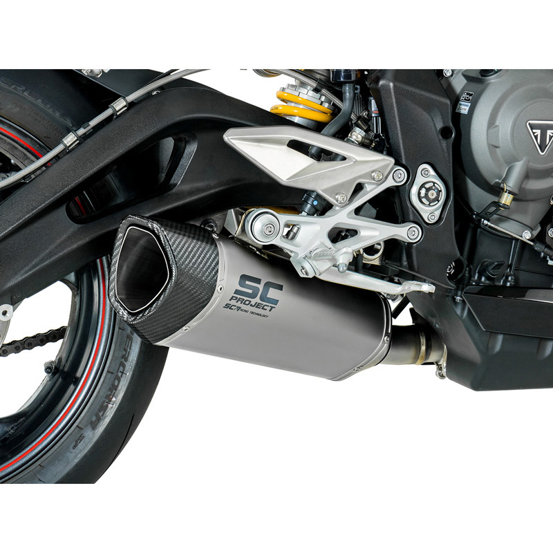 Triumph ストリートトリプル用 SC-PROJECT SC1-R チタン SC-Project T18-LT41T S1 Exhaust for Triumph Street Triple