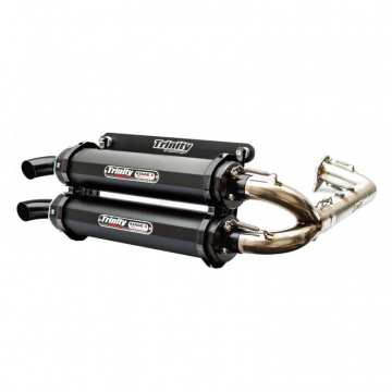 view Trinity TR-4153D-C2 Stage 5 Dual Full Exhaust, Cerakote Black Polaris RZR Turbo XP