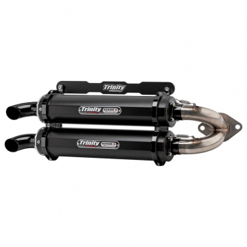 view Trinity TR-4165S-C2 Stage 5 Dual Slip-on Exhaust, Cerakote Black for Polaris RZR RS1 '18-