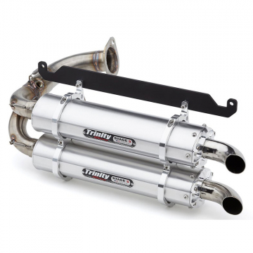 view Trinity TR-4169S Stage 5 Dual Slip-On Exhaust, Brushed for Honda Talon (2019-2021)