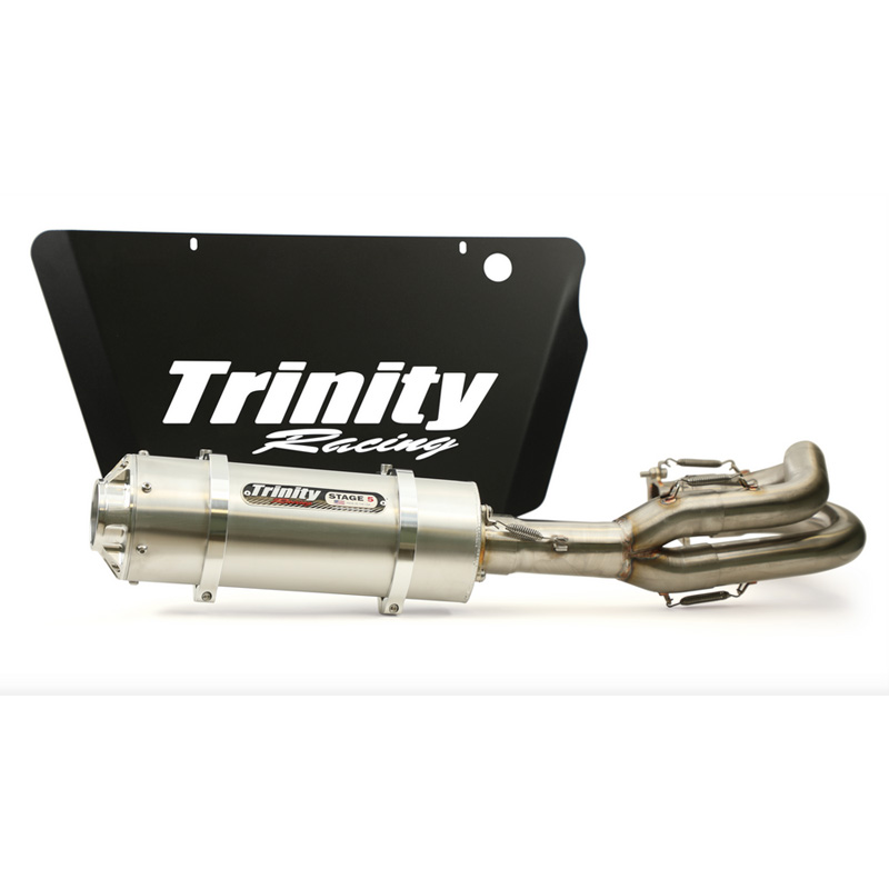 Trinity TR4172FSS Stage 5 Stinger Exhaust, Brushed for Polaris RZR
