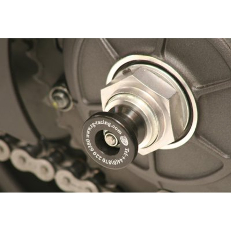 R&G SS0027BK Spool Style Rear Axle Sliders / Protectors for Honda