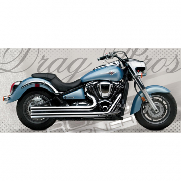 view Road Burner RB-031-8010 3 inch Drag Pros Exhaust for Kawasaki Vulcan 2000 Classic '04-'11