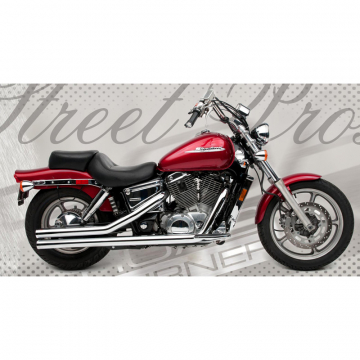 Road Burner RB-01-2045 2.5in Street Pros Exhaust for Honda Spirit VT1100 '97-'07