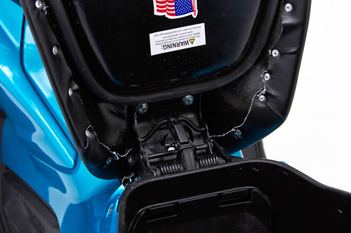seat attched to the factory hinge
