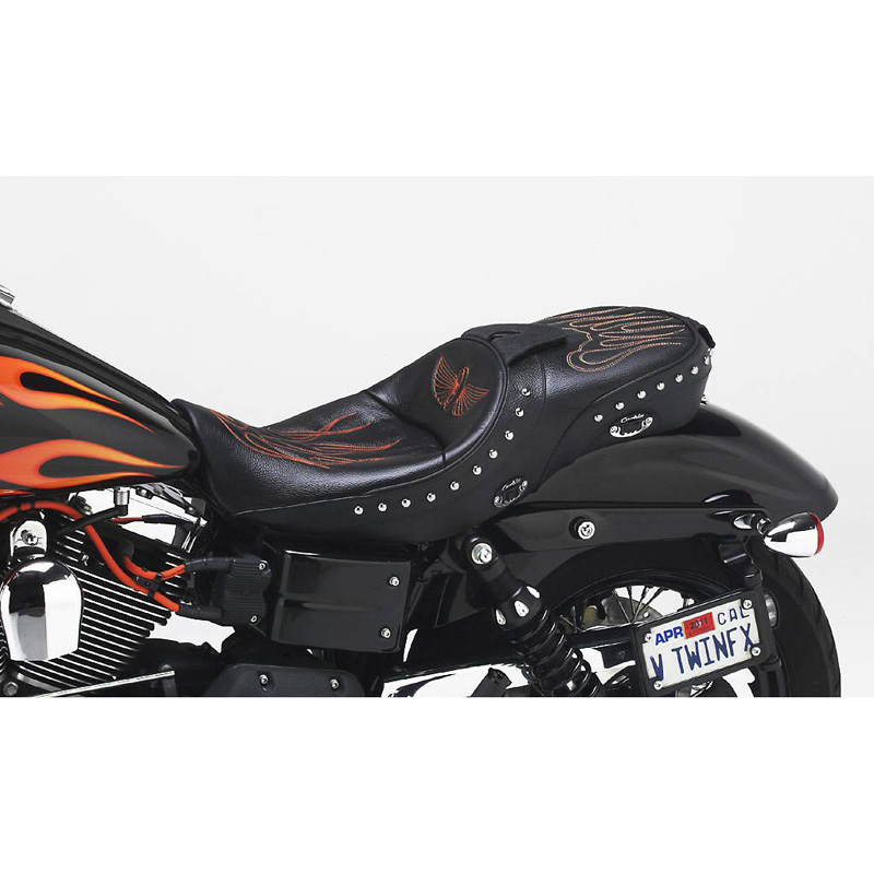 Corbin HD-FXDWG-10-DTE Dual Touring Seat w/ Heat for Harley Dyna - Main Image