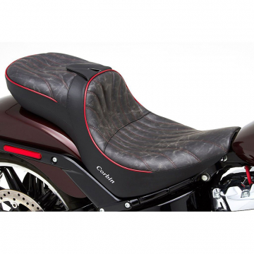 view Corbin HD-ST18-BO-DTE Dual Touring Seat(w/ Heat) for Harley Softail Breakout (2018-)