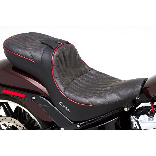 Corbin HD-ST18-BO-DT Dual Touring Seat(no Heat) for Harley Softail