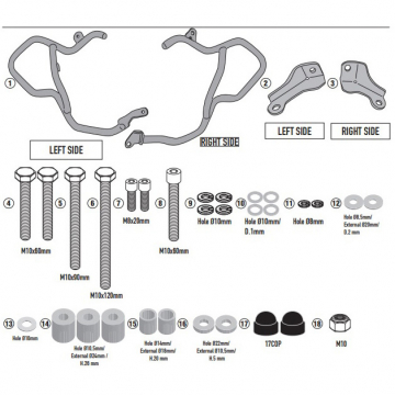 view Givi TN6418 Engine Guards, Black for Triumph Tiger 900 Rally (2020-)