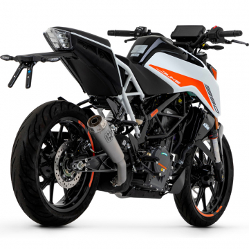view Arrow 71936PRI Pro-Race Slip-on Exhaust, Nichrome for KTM Duke 125/390 '21-
