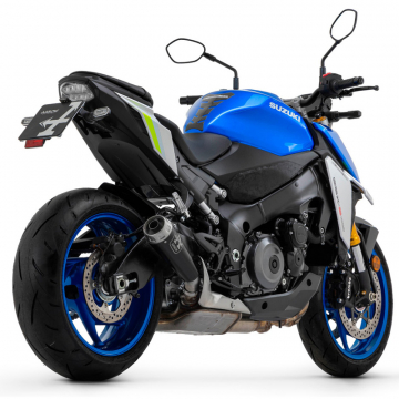 view Arrow 71938PRN Pro-Race Slip-on Exhaust, Nichrome Dark for Suzuki GSX-S1000 '21- & GX '24-