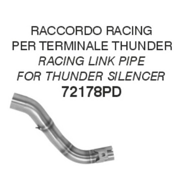 Arrow 72178PD Thunder Racing Exhaust Link Pipe, Stainless Steel for Honda CRF300L '21-