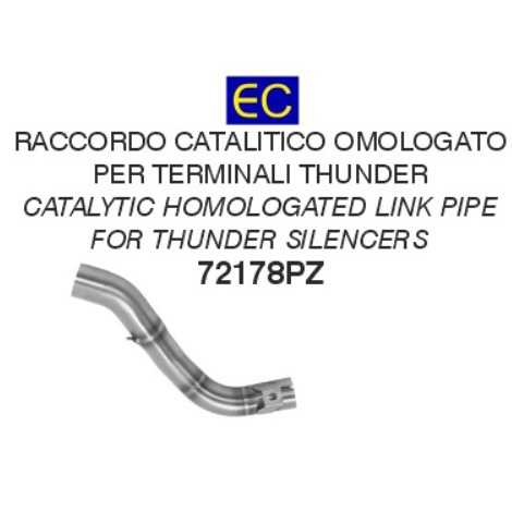 Arrow 72178PZ Thunder Exhaust Link Pipe, Stainless Steel for Honda