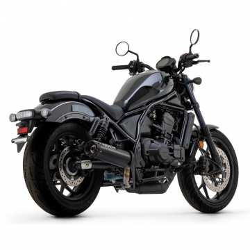 view Arrow 74511RBN Rebel Slip-on Exhaust, Nichrome Dark for Honda CMX1100 Rebel (2022-)