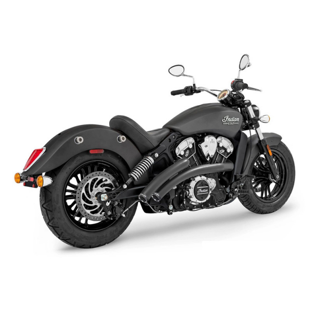 Freedom Performance IN00340 Radical Radius Exhaust Black for Indian Scout Sixty 15 24 Accessories International