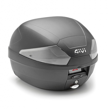 Givi B29NT2 Black Embossed Monolock Top Case Black with Smoked Reflectors, 29 Liter