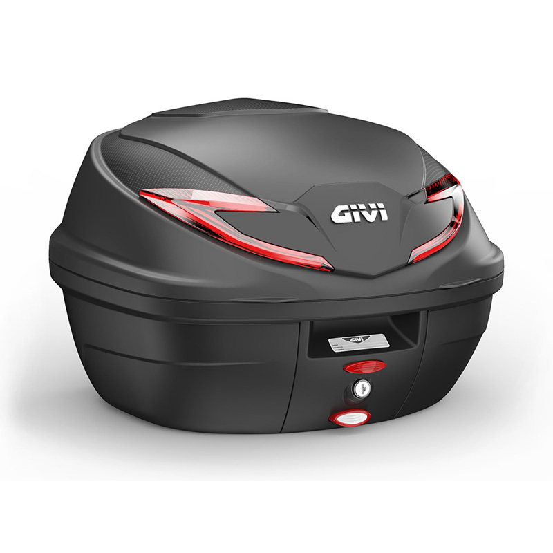 GIVI B37N 39-Liter Monolock Top Case - Matte Black with Red Lenses main image 1