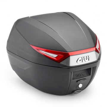 Givi C30N 30 Liter Monolock Top Case Black With Red Reflectors