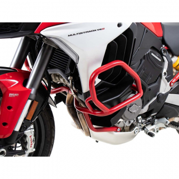 view Hepco & Becker 501.7614 00 04 Engine Guards, Red for Multistrada V4/V4S/Sport (2021-)