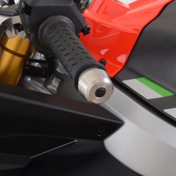 view R&G BE0148SS Bar End Sliders, Stainless Steel for Aprilia RS660 (2021-)