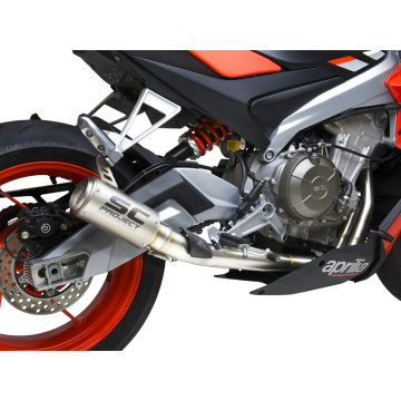 view SC-Project A23-AC36TR CR-T Full Exhaust, Titanium for Aprilia RS/Tuono 660 (2020-)