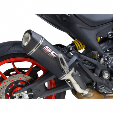 SC-Project D37-124C SC1-S Slip-on Exhaust, Carbon for Ducati Monster 937 / + '21-