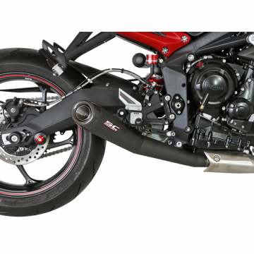 view SC-Project T13-21MB Conic Matte Black Exhaust Triumph Street Triple / R / RX (2013-2016)